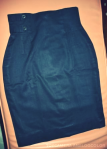 black high waisted skirt